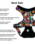 No Pull Dog Harness - With Handle - Street Graffiti Back Side Features - on white background