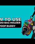 No Pull Dog Harness and Least Set + Poop  Bag Holder - Downtown Denim - Video on how to use dog poo bag holder and poop buddy