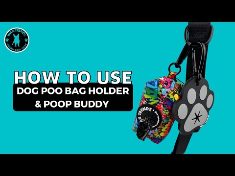 Poop Buddy - Purple - Video on how to use dog poo bag dispenser and poop buddy