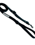 Adjustable Dog Leash - Black - size medium against solid white background - Wag Trendz