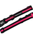 Dog Collar Harness and Leash Set - Dog Collar in solid black with hot pink stripe - against solid white background - Wag Trendz