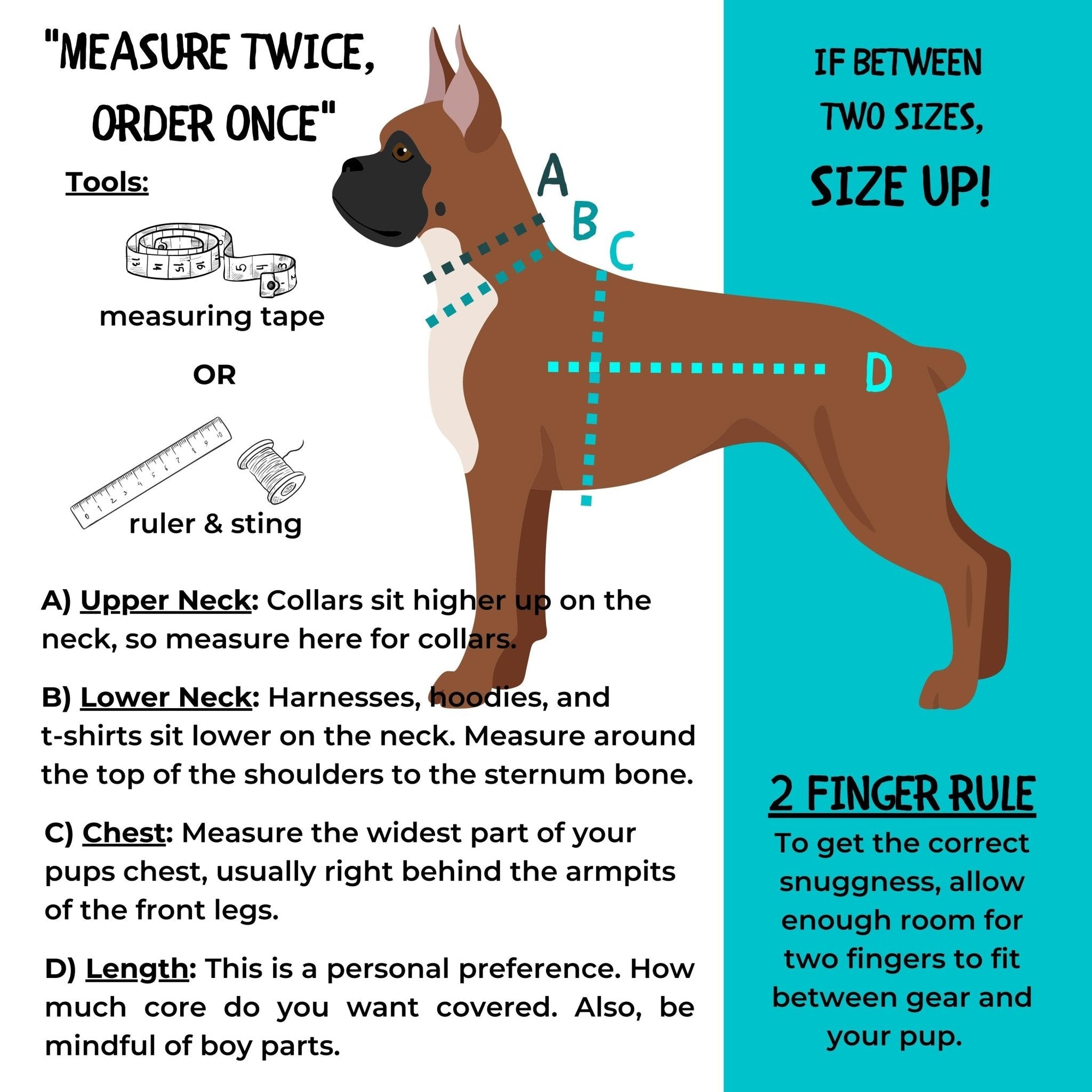No Pull Dog Harness - Adjustable - How To Measure - Wag Trendz