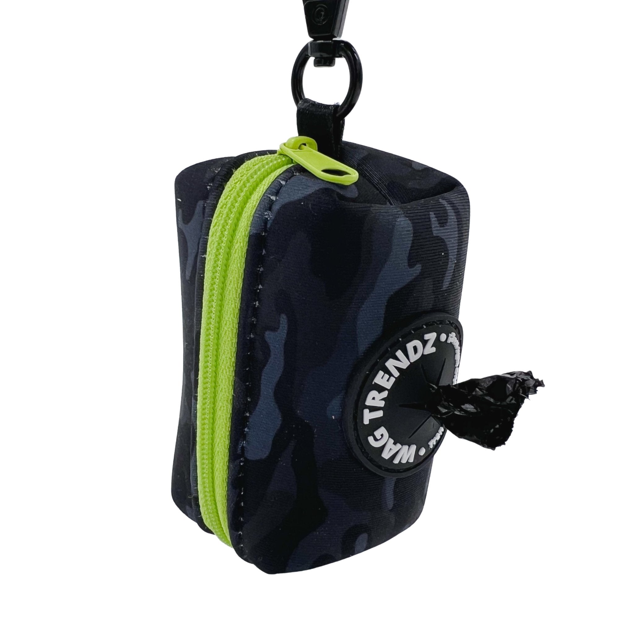 Dog harness with poop clearance bag