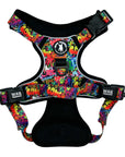 No Pull Dog Harness - with handle - Multi colored Street Graffiti no pull dog harness - against solid white background - Wag Trendz