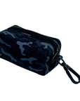 Dog Poo Bag Holder - black and gray Camo Chic - against white background - Wag Trendz