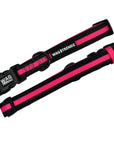 Nylon Dog Collar - Hot Pink - Nylon Dog Collar black with bold pink stripe -against solid white background - Wag Trendz